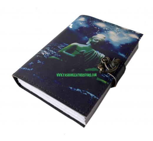 lovely printed buddha leather journal